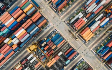 Shipping containers from above