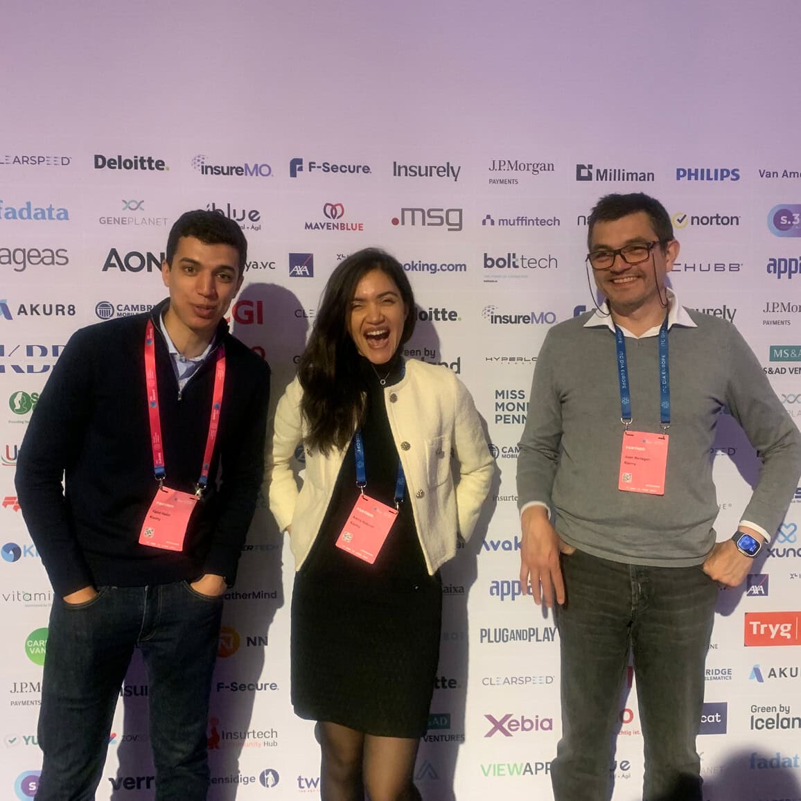 Klaimy founding team Amira Nakouri, Yazid Hadni, Juan Barragan
