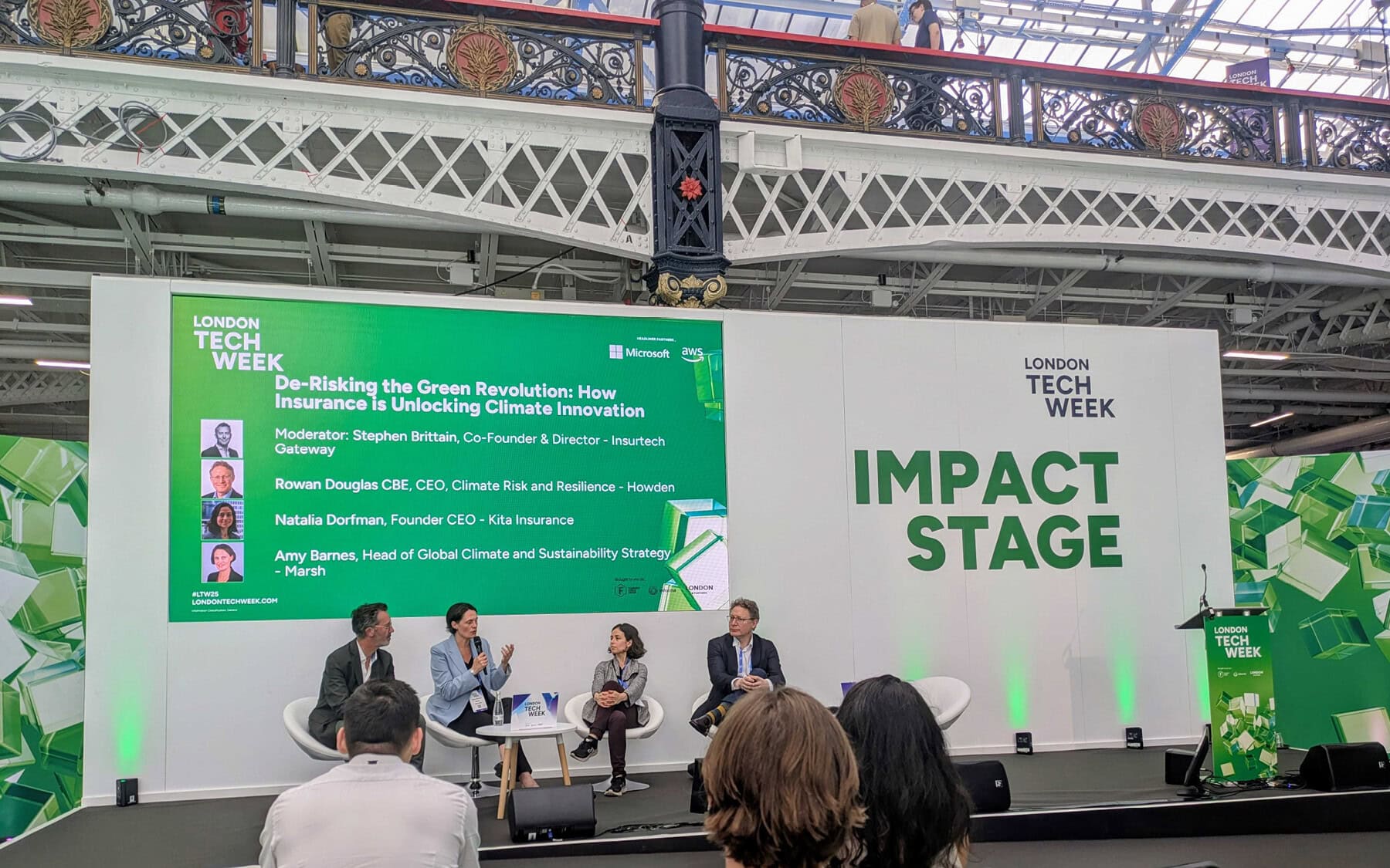 London Tech Week 2025 impact stage insurance climate